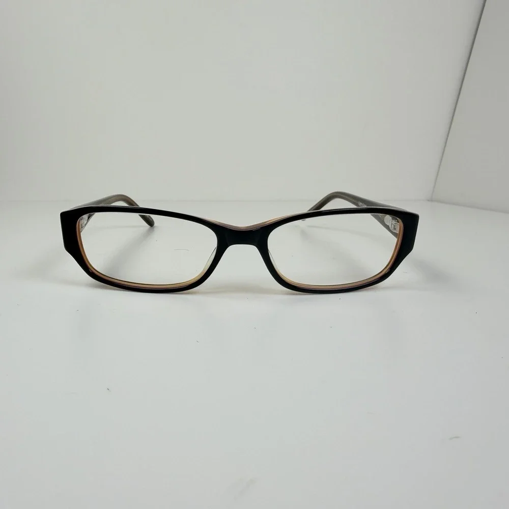 Karen Kane ALLSPICE Eyeglass Frames Black Peach 52-16-135 Rectangle Full Rim